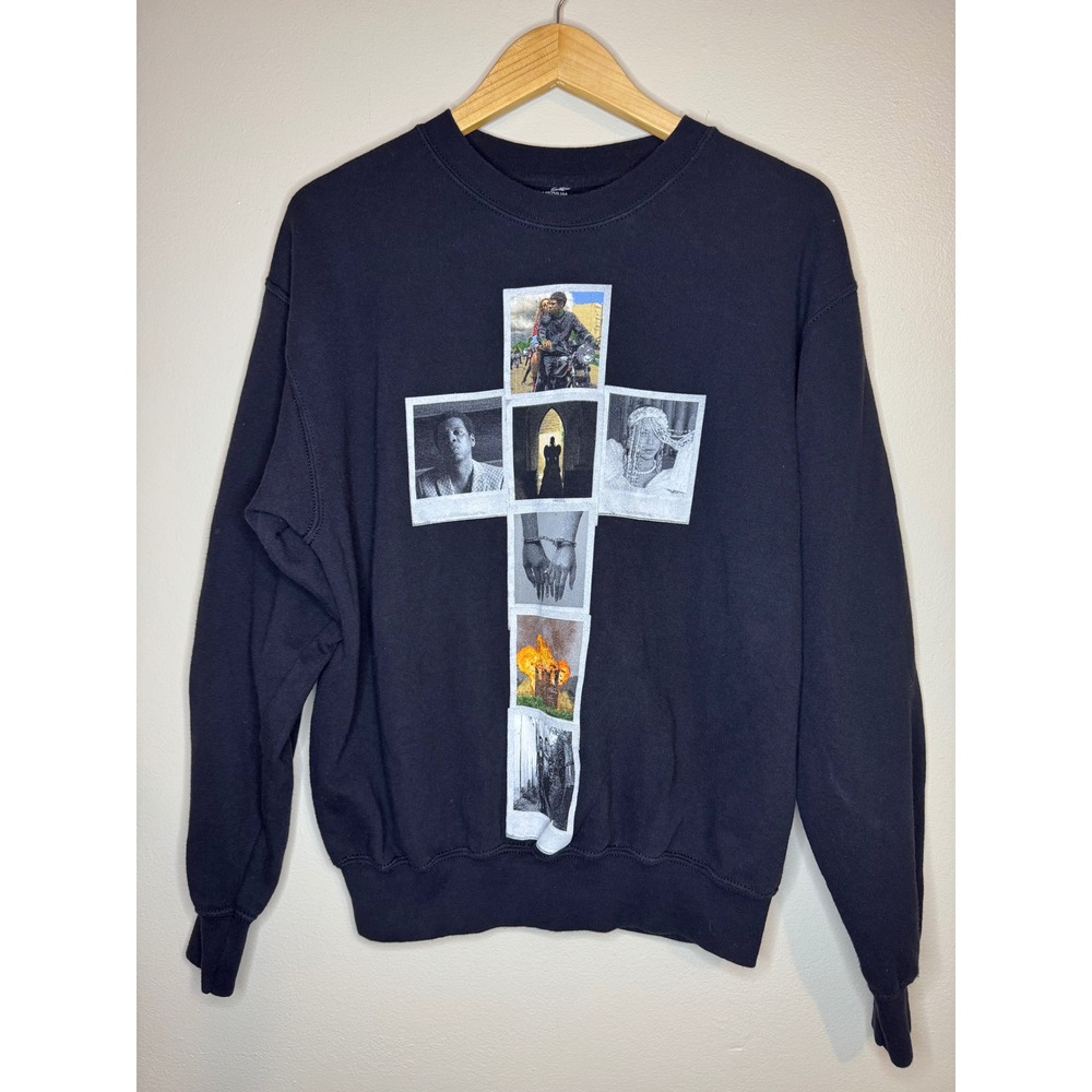 OTR II Beyonce Jay-Z Tour Sweatshirt Black Graphic Crewneck Medium On The Run II